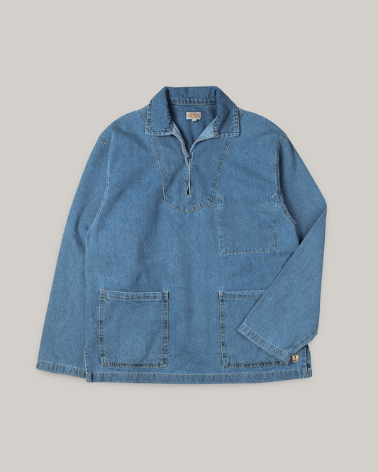 ARMOR LUX HERITAGE SMOCK -  MEDIUM BLUE DENIM