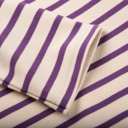 ARMOR LUX LADIES HERITAGE BRETON SHIRT L/S - NATURE/ MORADO