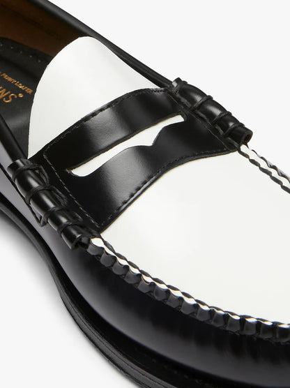 G. H. BASS -  WEEJUN WOMEN'S PENNY - BLACK/ WHITE