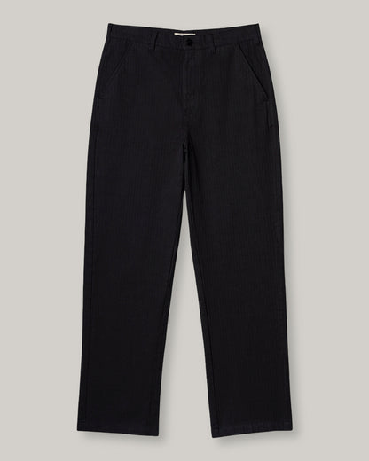 MERZ B. SCHWANEN HERRINGBONE BERLIN PANTS - CHARCOAL