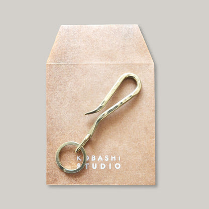 KOBASHI STUDIO BR725HMH HAND MADE HAMMERED KEY HOOK/FLAT RING