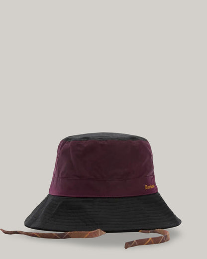 BARBOUR BRACKLEY BUCKET HAT - MERLOT/ BLACK