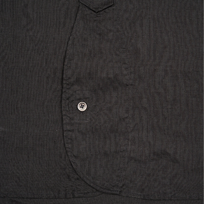 NIGEL CABOURN MAINLINE BRITISH OFFICER SHIRT HEMPHORSE CLOTH - CHARCOAL GREY