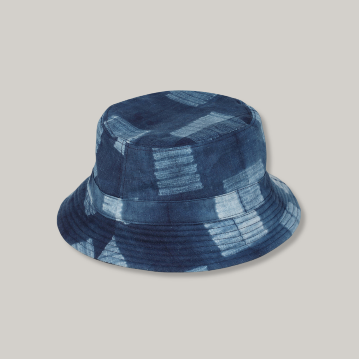 KARDO QUILTED BUCKET HAT - SHIBORI INDIGO