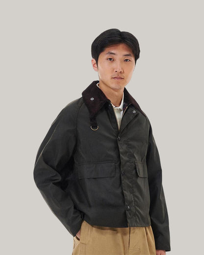 BARBOUR SPEY  WAX JACKET - OLIVE
