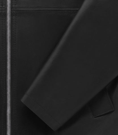 KNICKERBOCKER BENSON LEATHER JACKET - BLACK