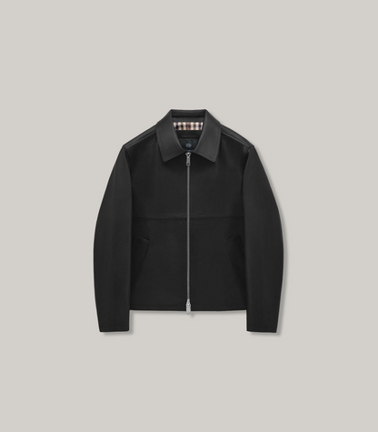 KNICKERBOCKER BENSON LEATHER JACKET - BLACK