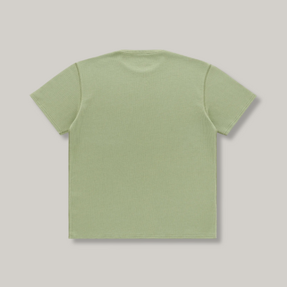 KNICKERBOCKER BOX KNIT T-SHIRT - GREEN