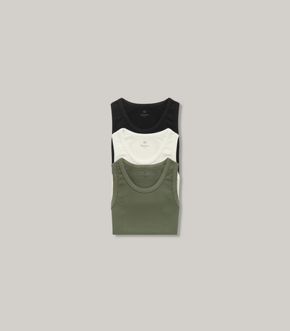 KNICKERBOCKER BOX KNIT TANK - MILK