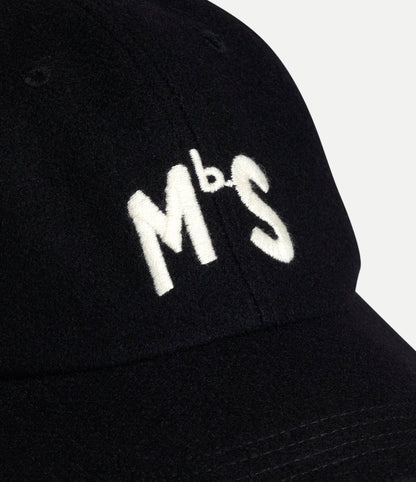 MERZ B. SCHWANEN WOOL MBS LOGO CAP - DEEP BLACK