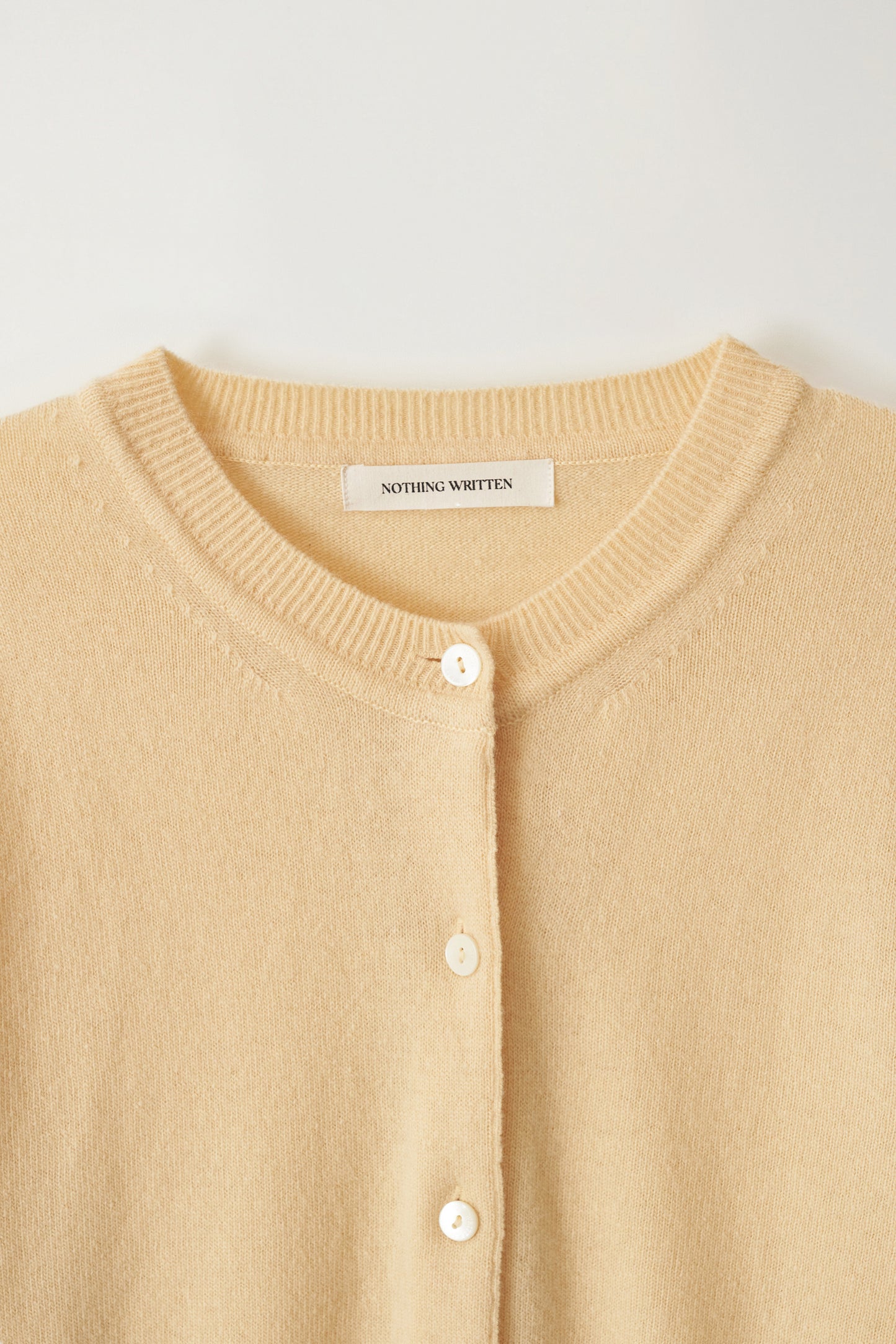 NOTHING WRITTEN EMITT WOOL ROUND CARDIGAN - YELLOW