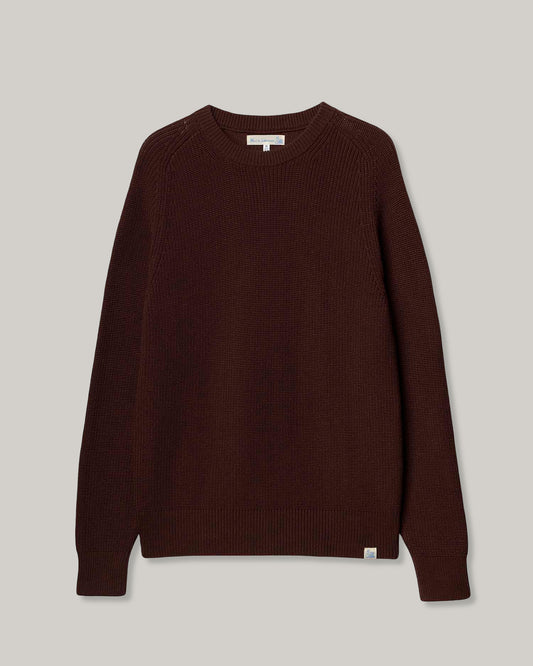 MERZ B. SCHWANEN RIBBED KNIT PULLOVER - CHOCOLATE