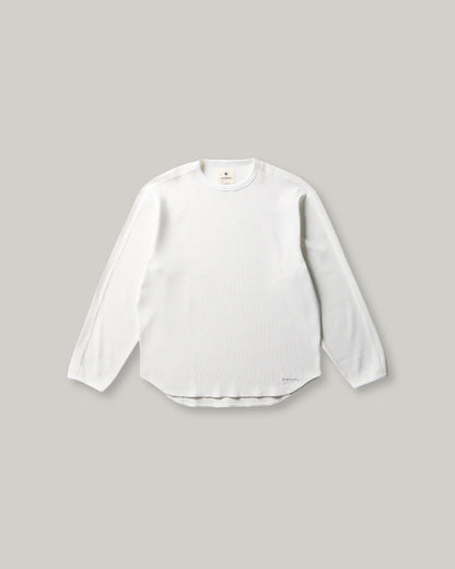 SNOW PEAK DRY WAFFLE  LONG-SLEEVE T-SHIRT - OFF-WHITE