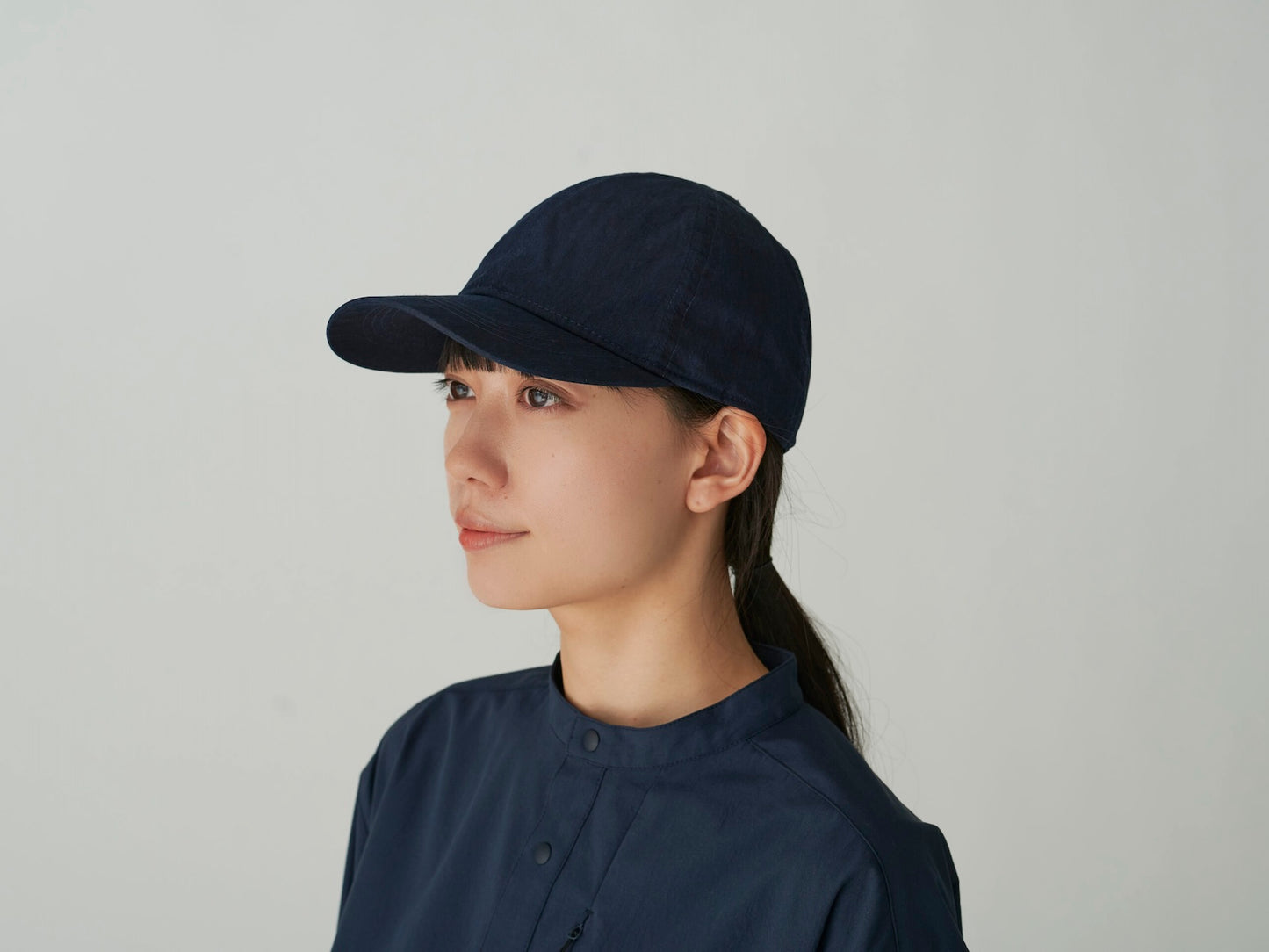 SNOW PEAK INDIGO C/N CAP - BLACK