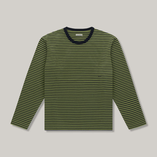 KNICKERBOCKER CARMINE TEE - GREEN/ NAVY