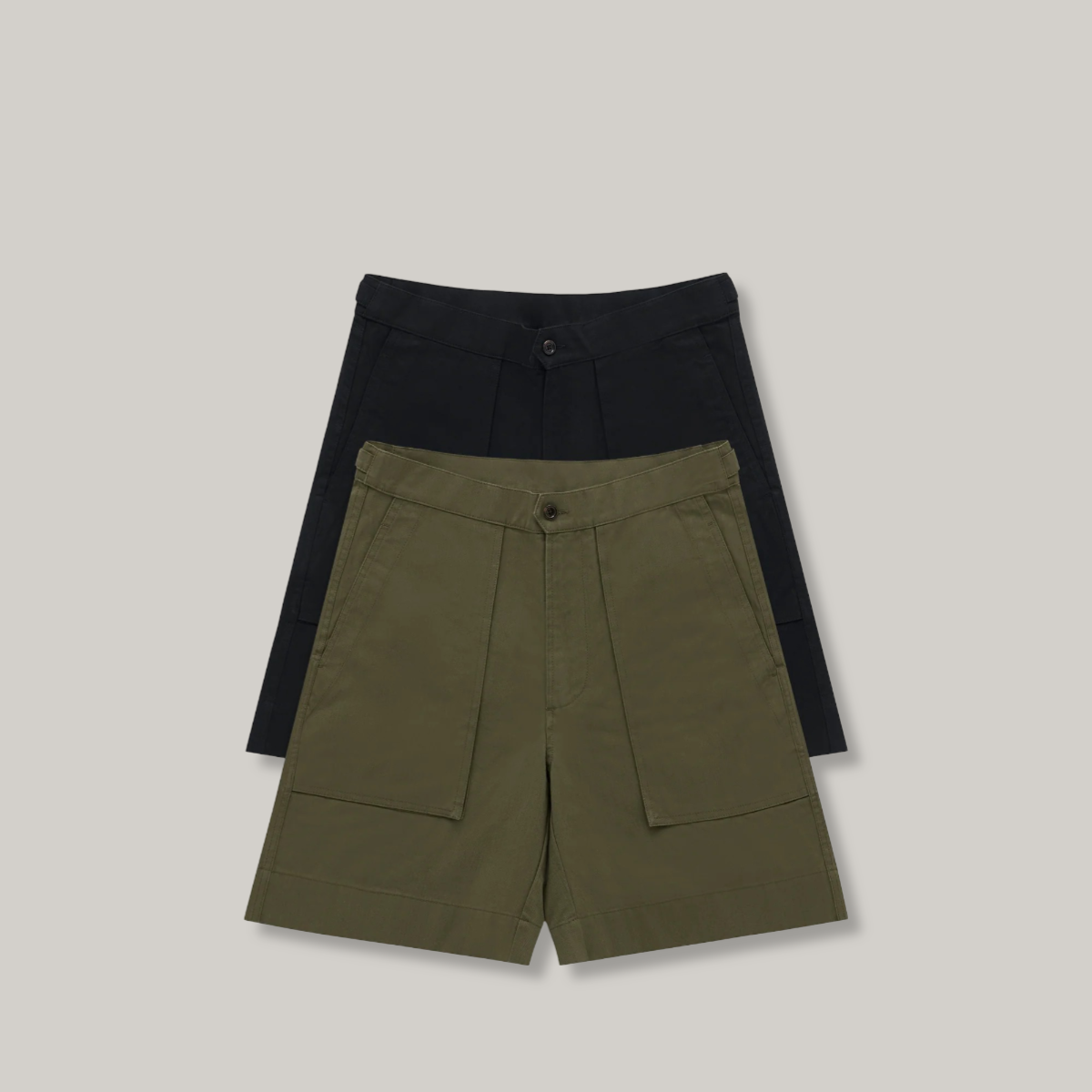 KNICKERBOCKER CAMP TWILL COTTON SHORT - OLIVE