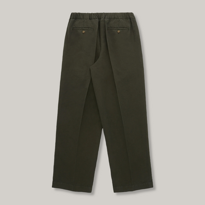 KNICKERBOCKER PARK COTTON & LINEN PANT - OLIVE