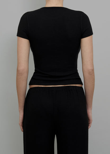 KYE INTIMATES BABY TEE (BLACK HACCI)