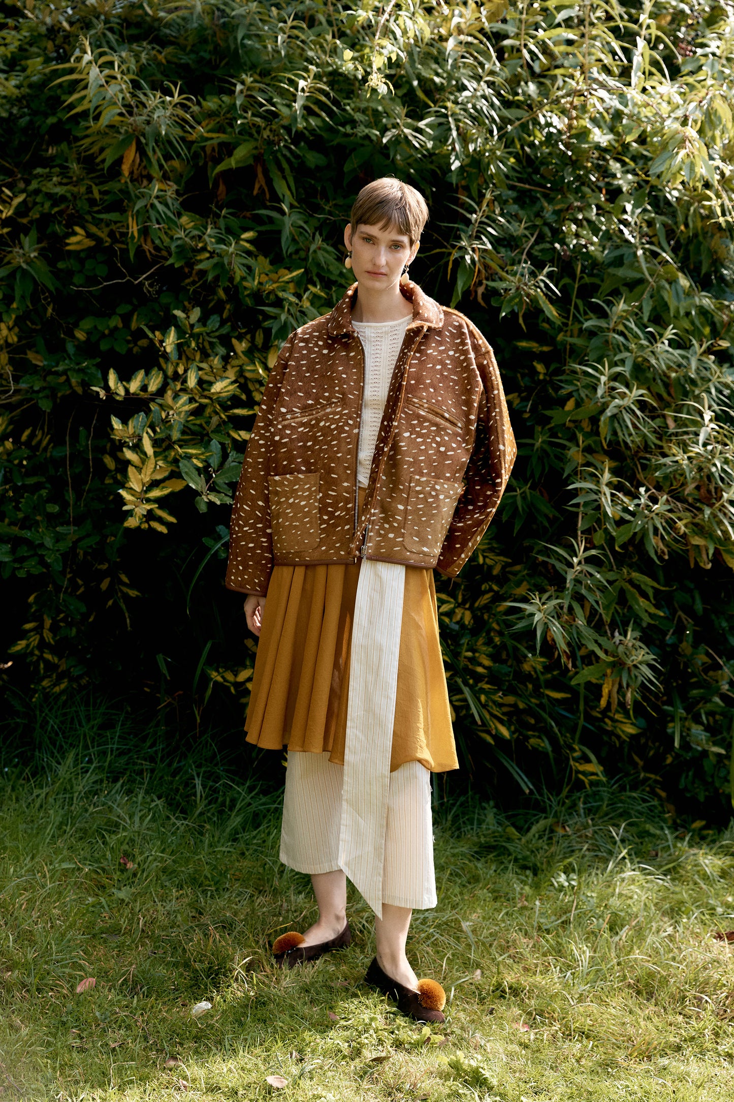 CAWLEY DEER PRINT FLYING JACKET - DEER