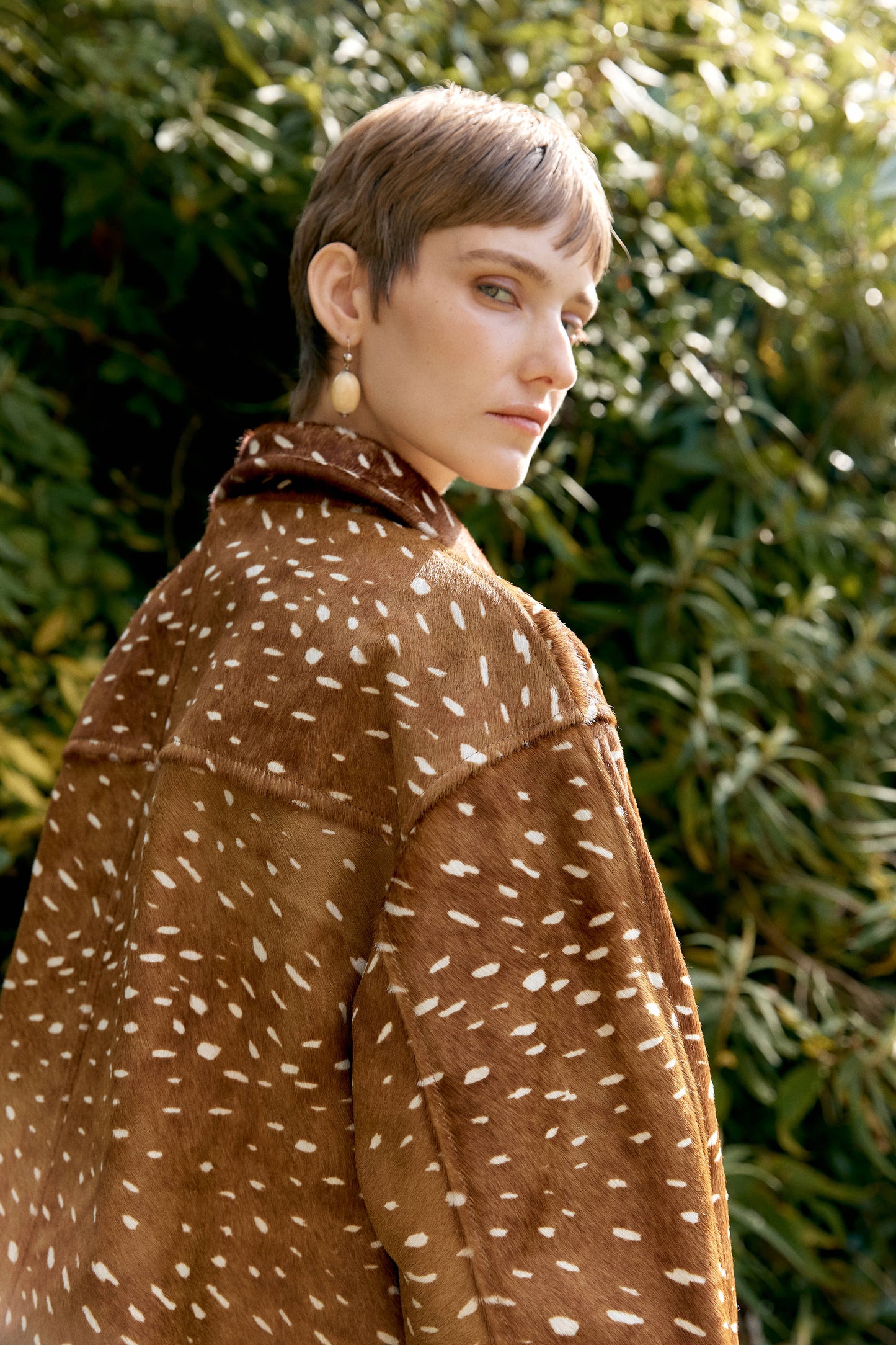 CAWLEY DEER PRINT FLYING JACKET - DEER
