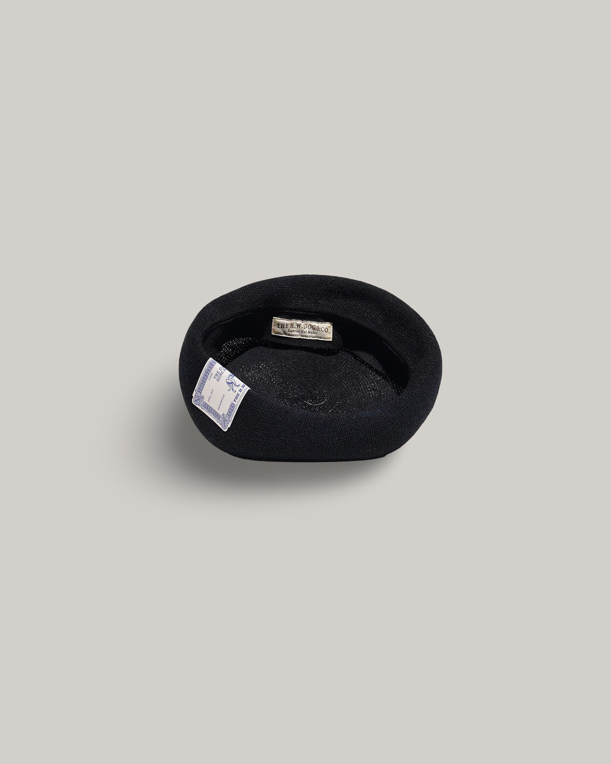 H.W. DOG & CO. COTTON CHOBO BERET - BLACK