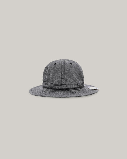H.W. DOG & CO. LINEN FATIGUE HAT - BLACK