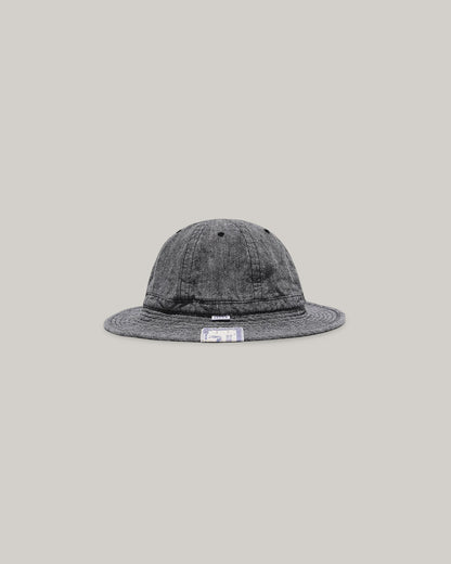 H.W. DOG & CO. LINEN FATIGUE HAT - BLACK