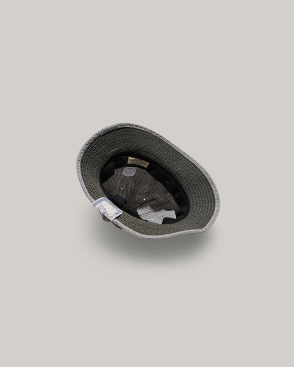 H.W. DOG & CO. LINEN FATIGUE HAT - LIGHT GREY