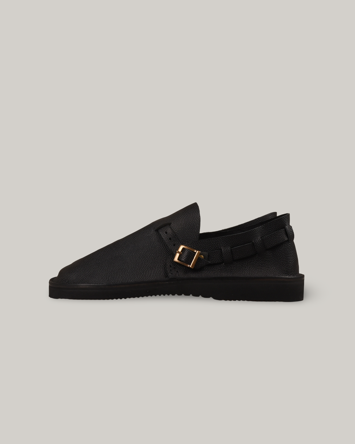 FRACAP R005 SLIP ON SHOE - BLACK ARANCIA