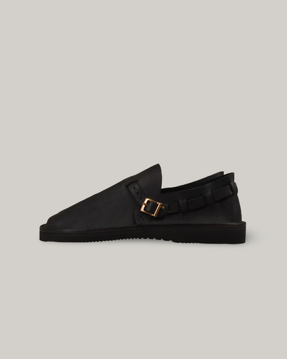 FRACAP R005 SLIP ON SHOE - BLACK ARANCIA