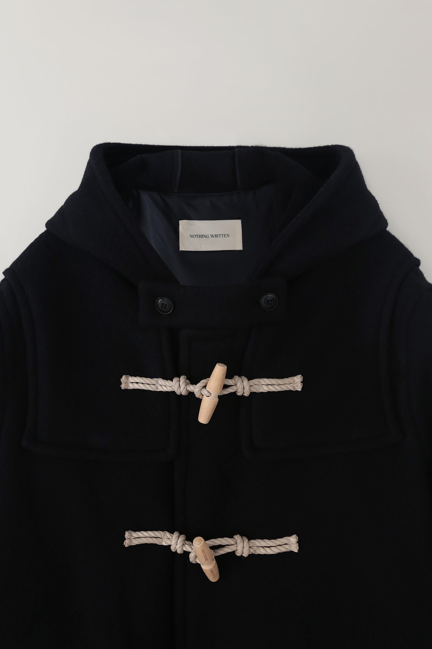 NOTHING WRITTEN CLASSIC DUFFLE  COAT - NAVY