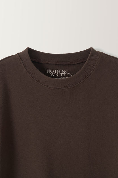 NOTHING WRITTEN 90's T-SHIRT - BROWN