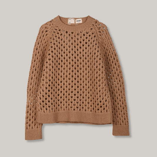 GIRLS OF DUST FISHERMAN SWEATER - YARN POESIE - ALMOND