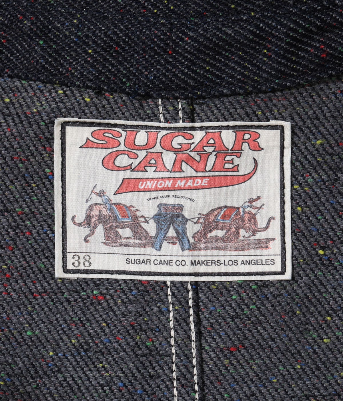 SUGAR CANE 'FICTION ROMANCE' 13.7oz. INDIGO NEP DENIM WORK COAT