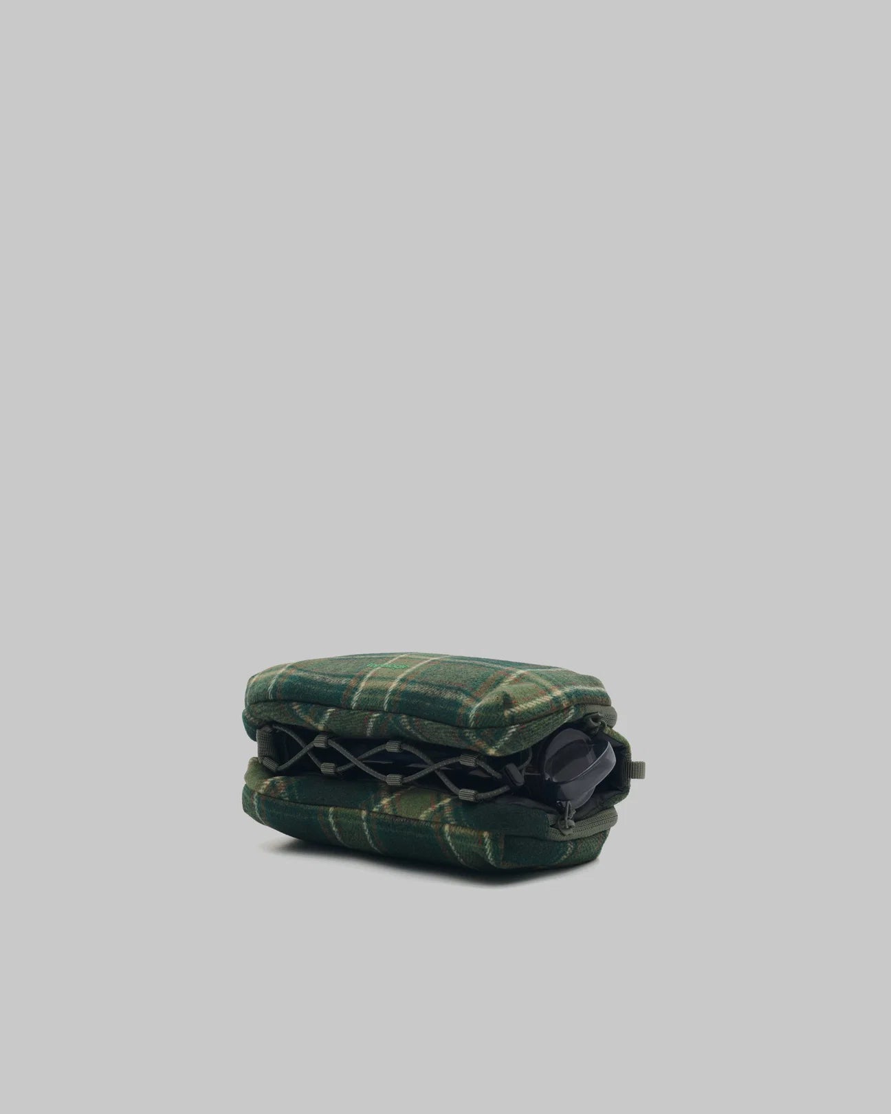 TOPOLOGIE BOTTLE SACOCHE MEDIUM GREEN CHECK WOOL