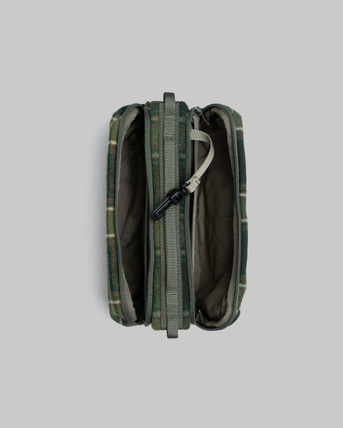 TOPOLOGIE BOTTLE SACOCHE MEDIUM GREEN CHECK WOOL