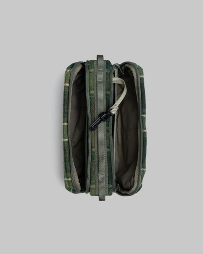 TOPOLOGIE BOTTLE SACOCHE MEDIUM GREEN CHECK WOOL