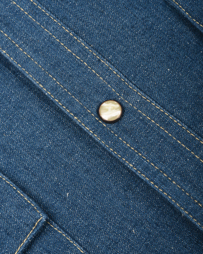 GRÅBRODERN TJAUKLE DENIM SHIRT - EMERALD INDIGO