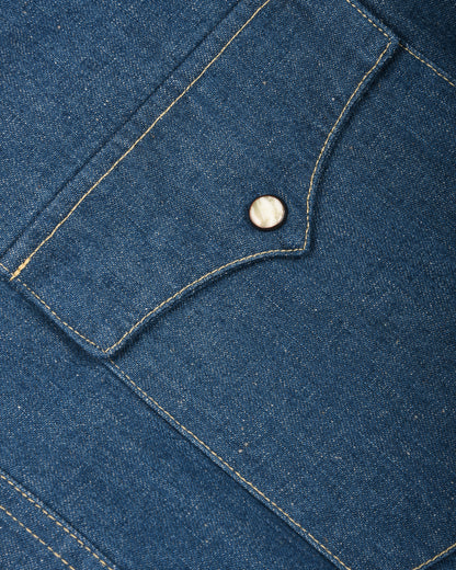 GRÅBRODERN TJAUKLE DENIM SHIRT - EMERALD INDIGO