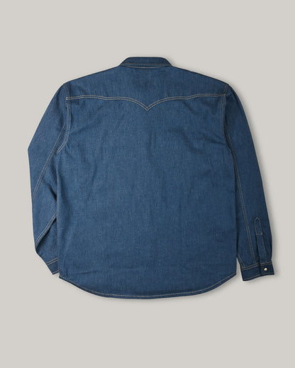 GRÅBRODERN TJAUKLE DENIM SHIRT - EMERALD INDIGO