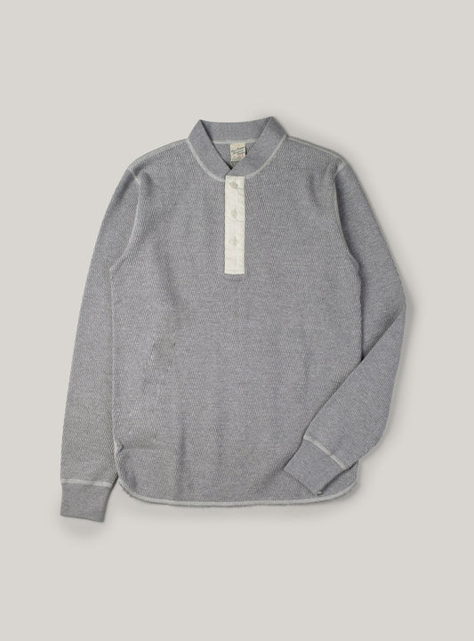 BUZZ RICKSON HENLEY NECK THERMAL - GREY