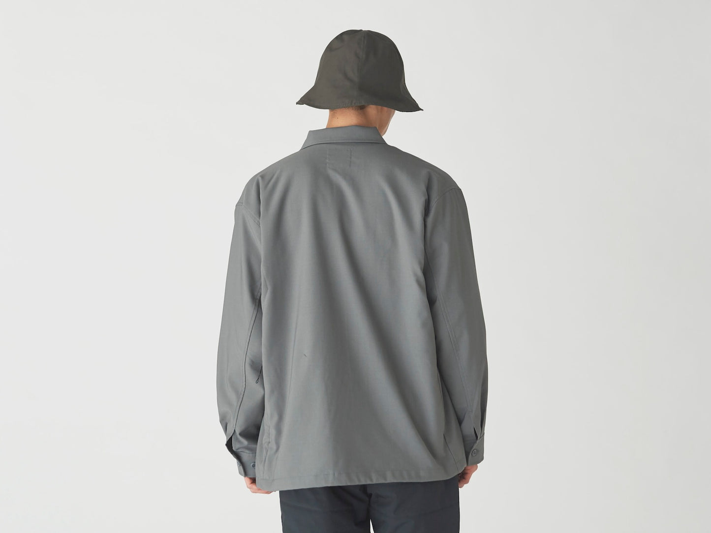 SNOW PEAK HYBRID WOOL SHIRT - BLACK