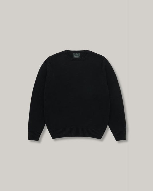 KNICKERBOCKER IVY COTTON SWEATER - BLACK