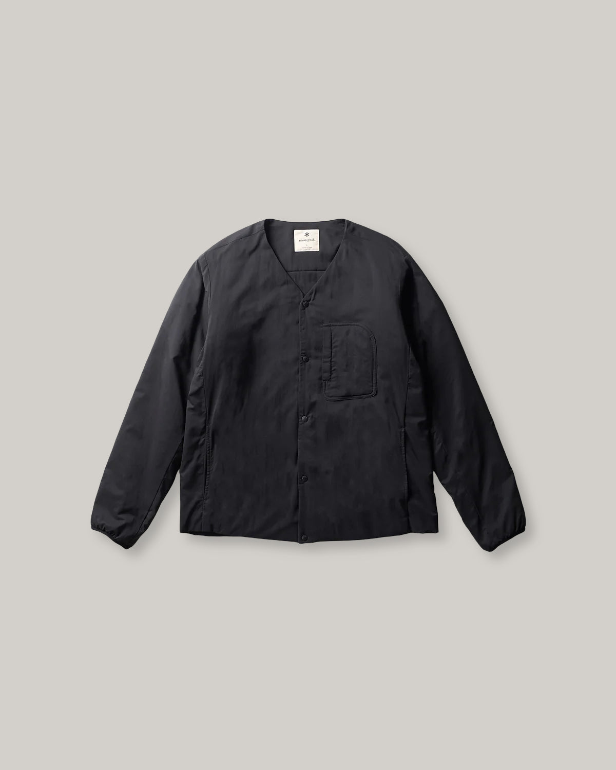 SNOW PEAK FLEXIBLE INSULATED CARDIGAN - BLACK