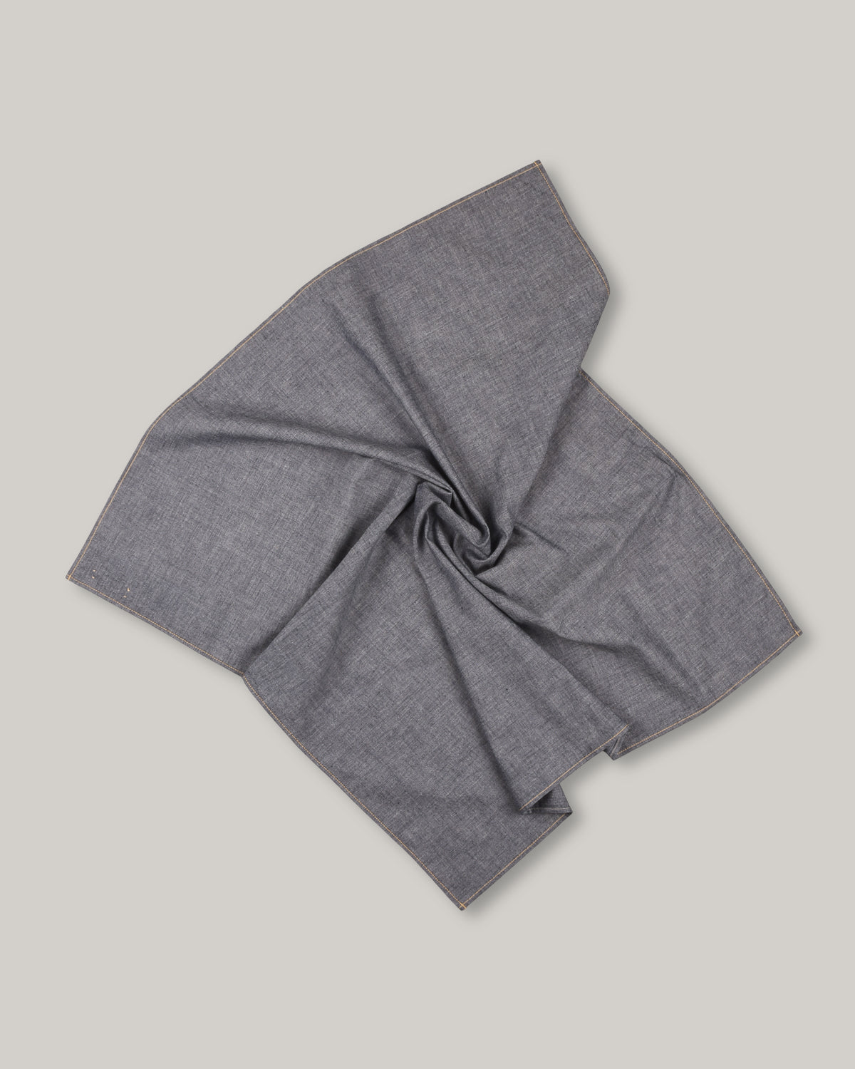 TS(S)  COTTON CHAMBRAY BANDANA SCARF - INDIGO