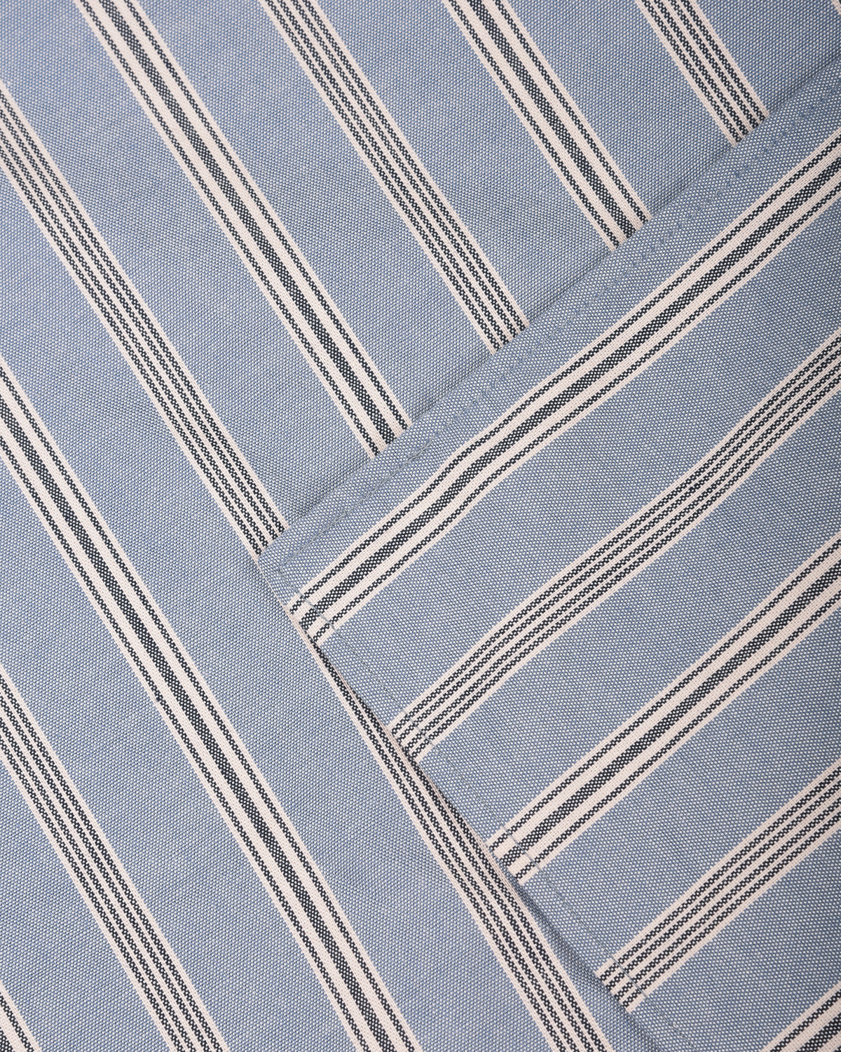 TS(S) STRIPE COTTON BANDANA SCARF - BLUE