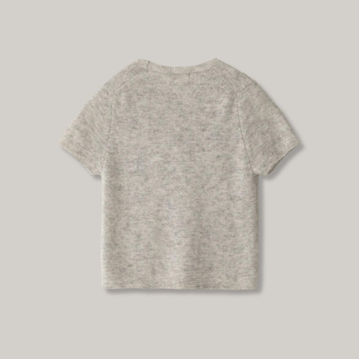 NOTHING WRITTEN KOTTE ALPACA SHORT SLEEVE KNIT - GREY