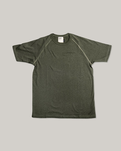 HEIMAT RAGLAN COTTON/HEMP T-SHIRT - MILITARY GREEN