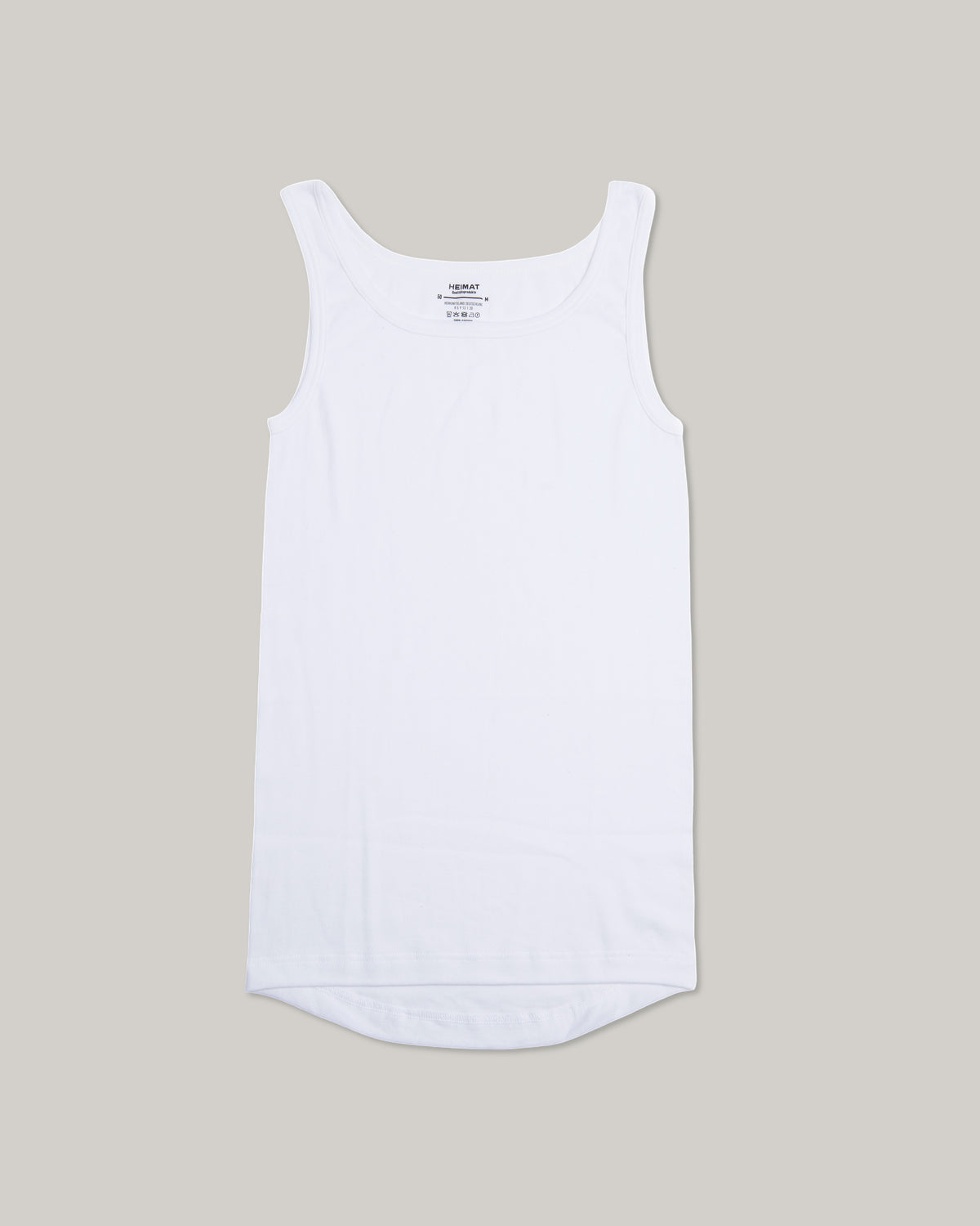 HEIMAT FINE RIB COTTON VEST - WHITE