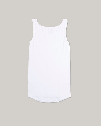HEIMAT FINE RIB COTTON VEST - WHITE